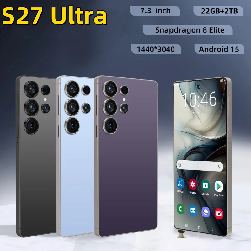 Tablet PC Original Pad 2025 SMS 27 ultra 7.3 inci HD 4K Android 15 22GB+2TB Baterai 8000mAh 4G 5G Dual Sim Card WiFi GPS Google