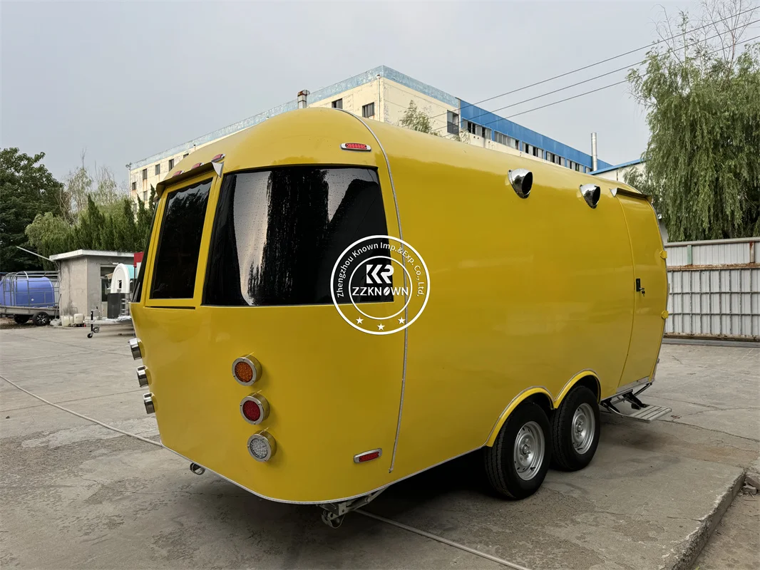 Mobile Food Trailer USA Concession Stainless Steel Truck Food Vending Cart Ice Cream Kiosk Manufacturer