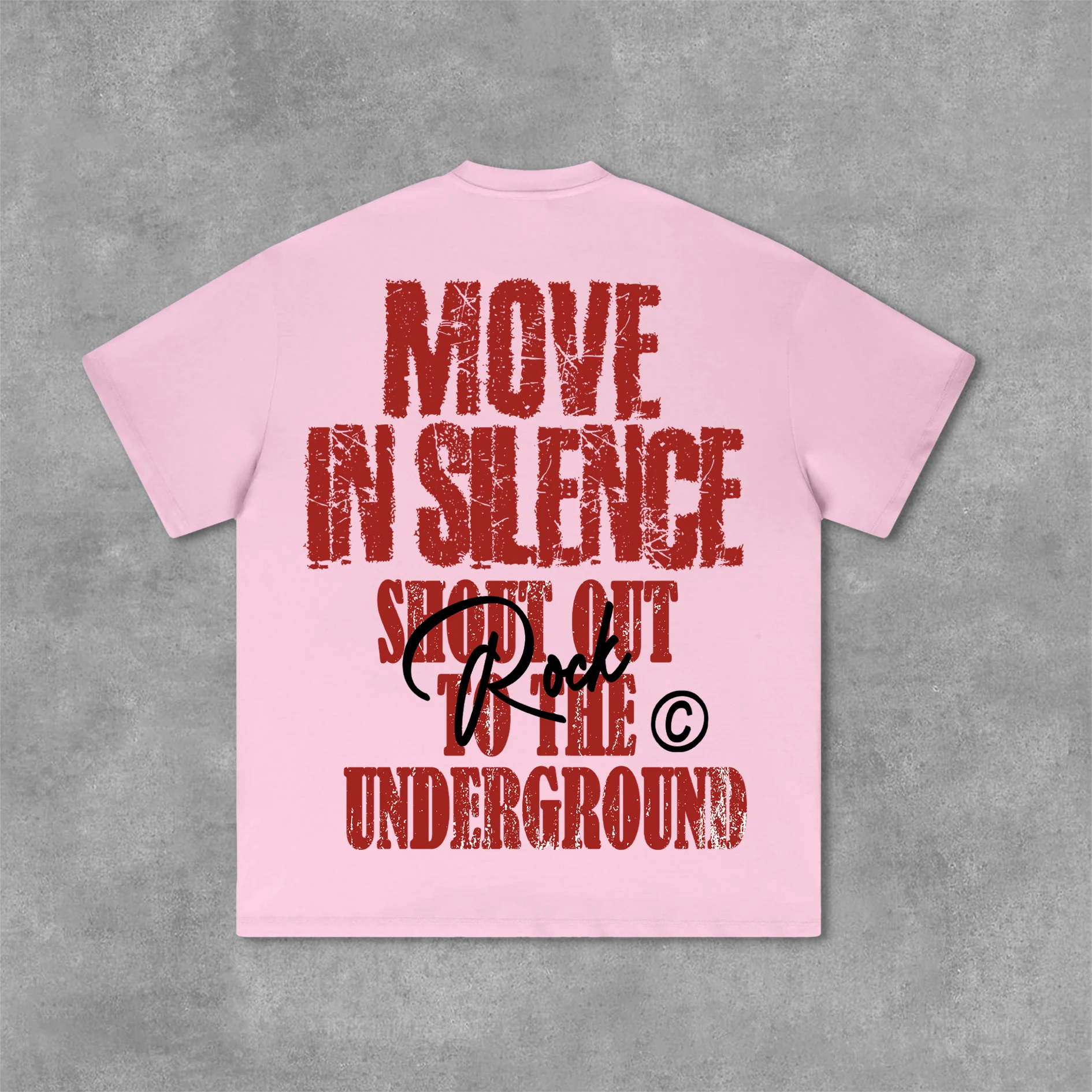 Camiseta Vintage de algodón con estampado Move in Silence para mujer, camiseta de manga corta para fanáticos, ropa de calle de marca de lujo a la moda