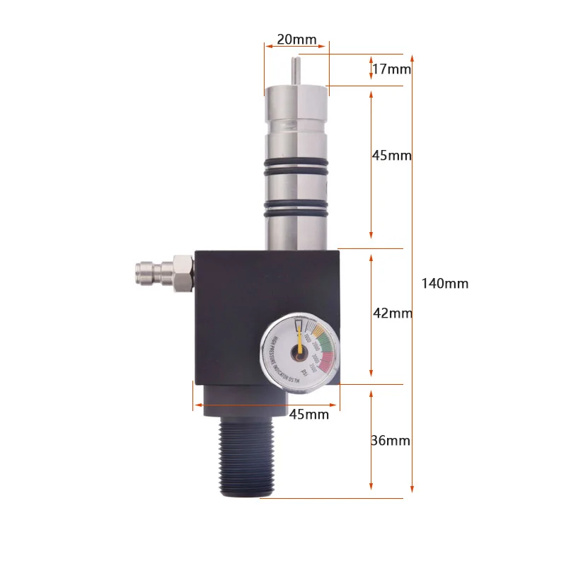 Imagem -03 - Hpa-air Tanque Refil Válvula para Mergulho Aquarium Paintball Adaptador Sodastream Co2 Regulador 300bar 4500psi z Válvula