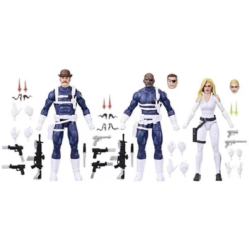 Nowy Oryginalny Hasbro Marvel Legends S.H.I.E.L.D. Figurka Nick Fury Dugan Natasha Romanoff Kolekcja figurek do dekoracji pokoju