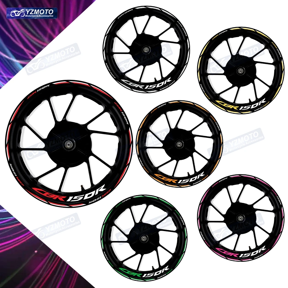 

For Honda CBR150R CBR 150R Motorcycle Racing 17 Inch Front And Rear Wheel Hub Sticker Reflective Rim Decal Waterproof Stickers
