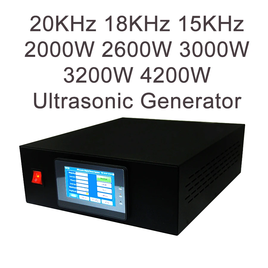 20KH 15KHz 18K 2000W/2600W/3200W/4200W Ultrasonic Generator Power Supply Transducer for Non-woven Fabric Plastic Machine Welding