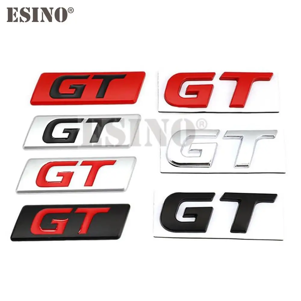 Emblema adhesivo de guardabarros para coche, insignia de Metal de aleación de Zinc GT 3D para KIA Forte Optima Picanto Stinger Sorento K5 KX5 KX7