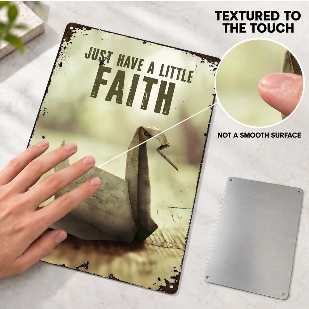 Prison Break Aluminum Poster Customized Metal Sign Origami Swan Faith Quote Illustration Wall Art For Media Room Cinema Fan Gift