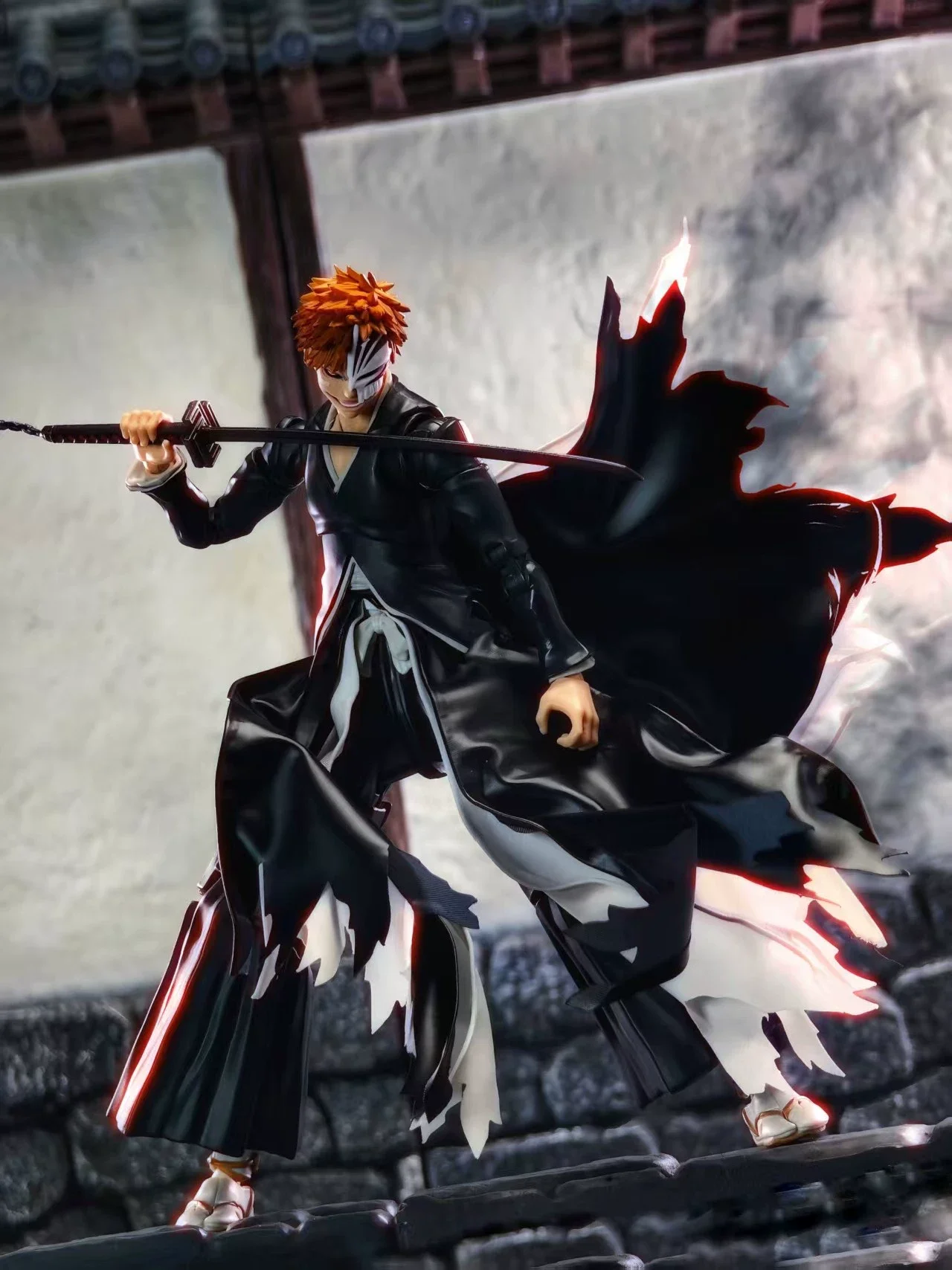 [بدون شكل] SHF 1/12 مقياس ذكر الجندي Ichigo حرب الدم أنيمي الملابس التبعي الأبيض الأحمر بطانة صالح 6 بوصة عمل نموذج لجسم