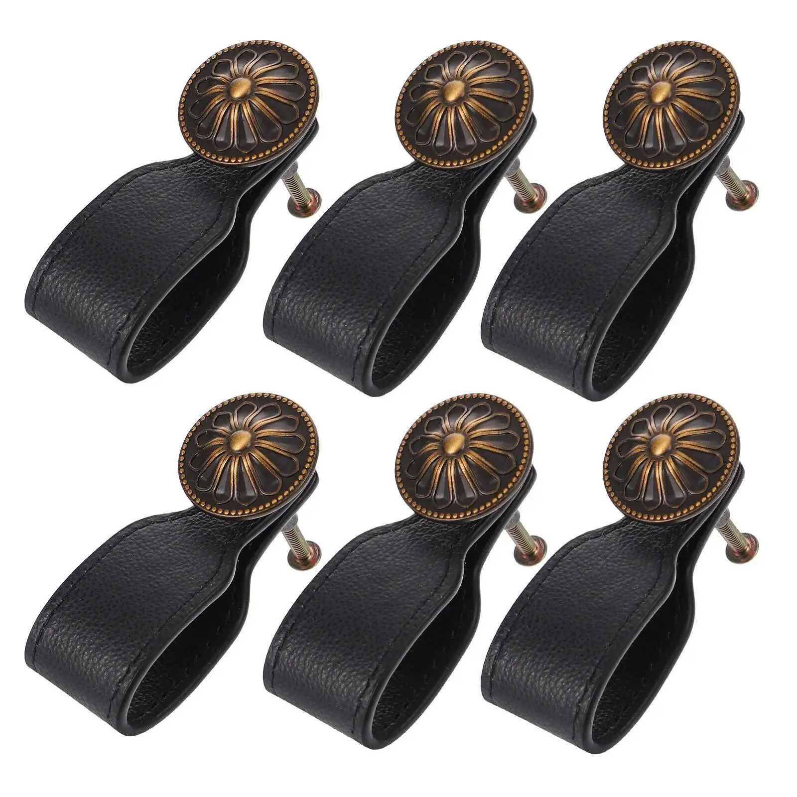 6Pcs Vintage Style Durable Pull Handles For Drawer Dresser Wardrobe Door Pulls Cabinet Knobs