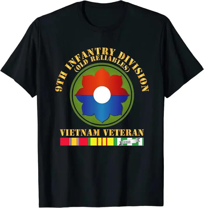 Army 9th Infantry Div Vietnam Veteran Old Reliabl Classic Tee T-Shirt Size M-3XL