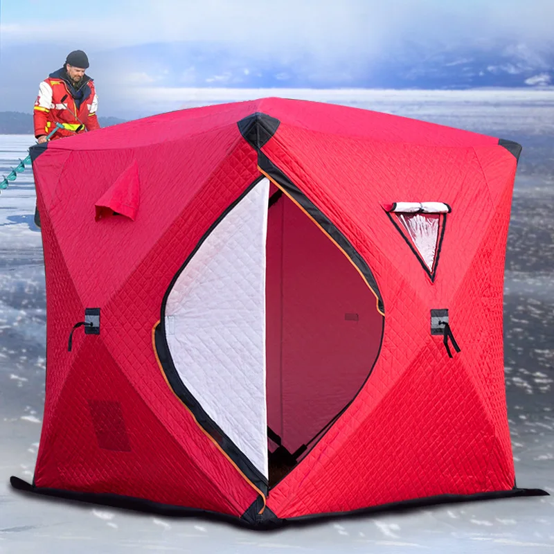 

Outdoor Winter Fishing Tent Made of Cotton Fabric, Providing Good Warmth, Thickened for Better Insulation, and Easy To Carry.