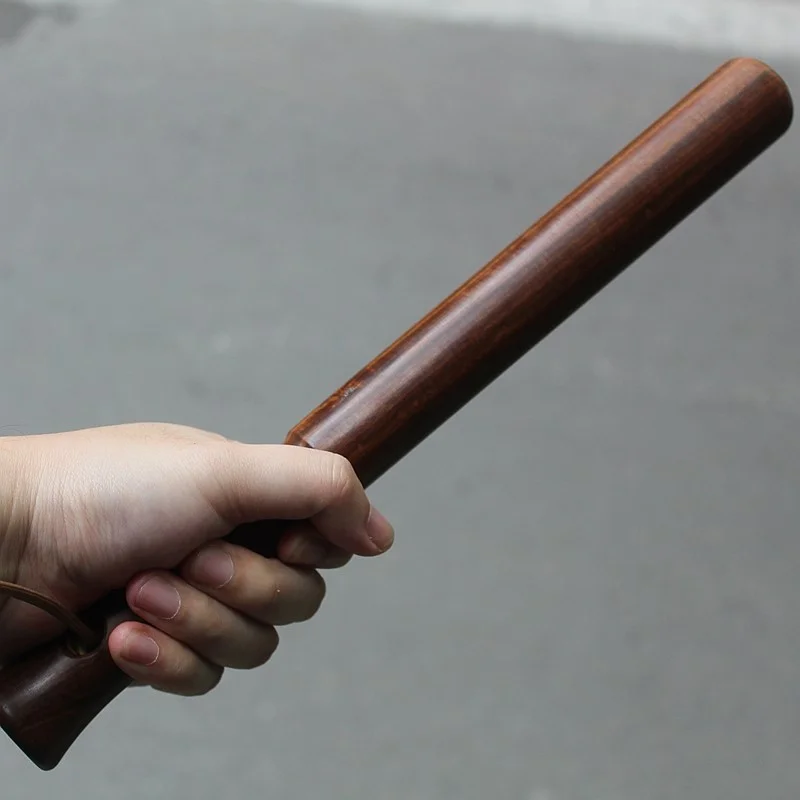 Judgment: Impact-Resistant High-Density Wooden Stick Made of Old Rosewood with Metal Inlay, Handcrafted for Hitting Wood