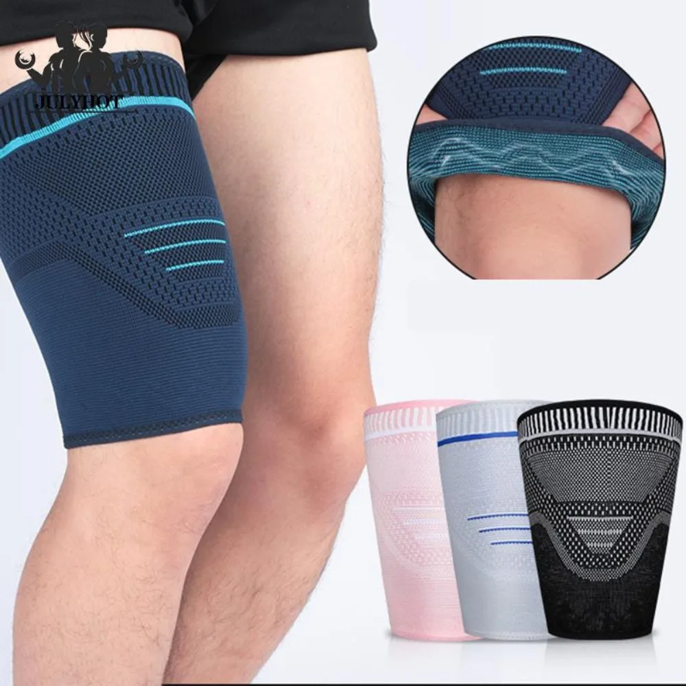 Soft Breathable Leg Support For Running Sports Sports Legwarmers Hamstring Support Upper Leg Sleeves Thigh Sleeves Leg Sleeve