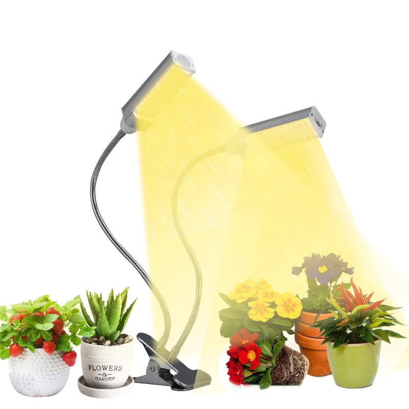 Luce di riempimento delle piante dimmerabile, evidenziazione integrata, luce gialla, luce bianca calda, luce di crescita delle piante di fiori succulenti per interni