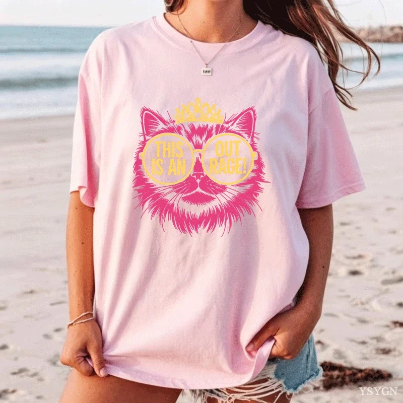 I Am Yelling Carl Dungeon Crawler Carl Vintage Washed T Shirt Princess Donut Cat Gamer Clothing Short Sleeve T-shirts Men Women