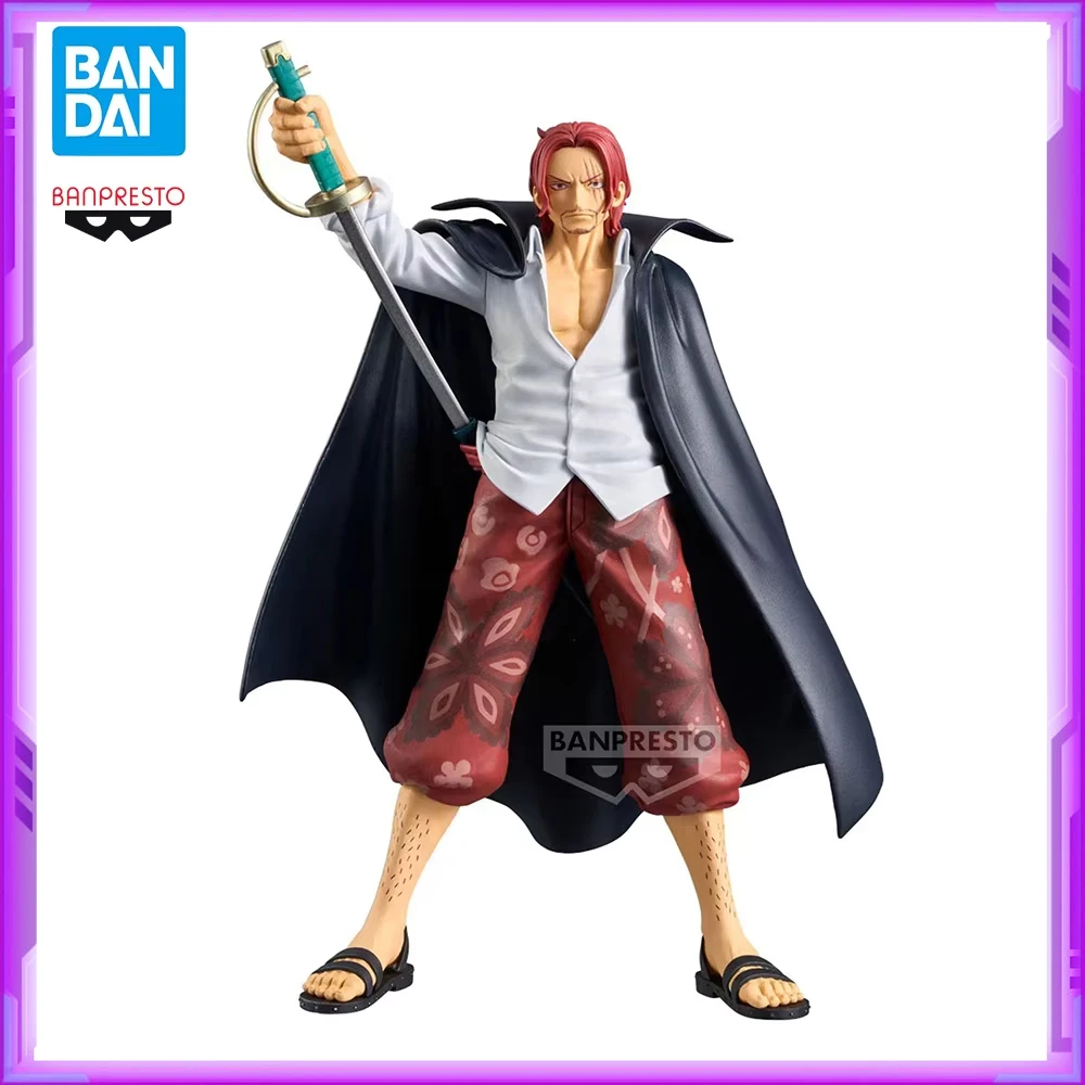 Original BANDAI Banpresto ONE PIECE DXF EXTRA Shanks PVC Anime Figures Action Figure Model Toys Christmas Gifts