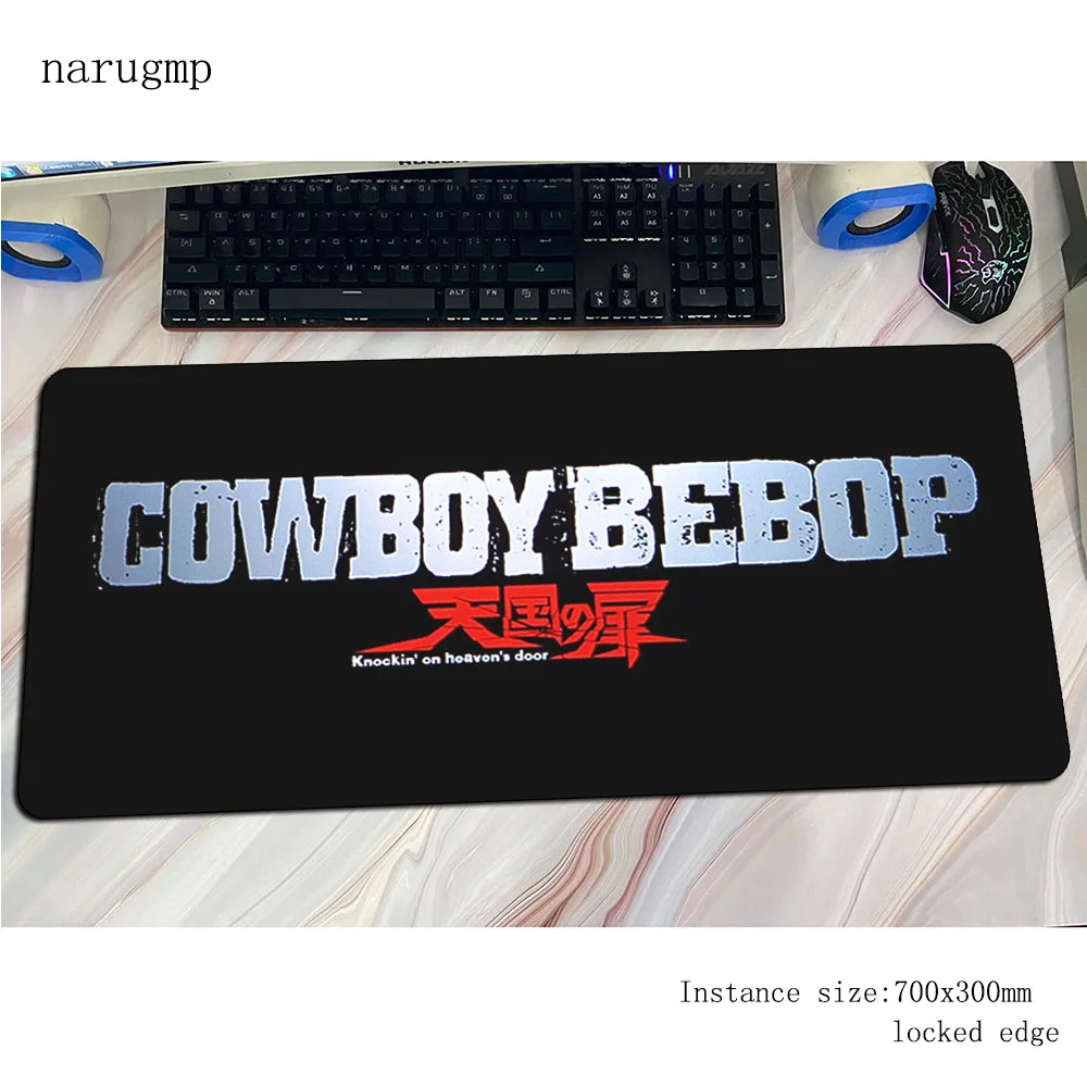 Cowboy bebop mousepad massa padrão gaming mouse pad 80x30cm pc computador gamer acessórios tapete popular protetor de mesa do portátil almofadas