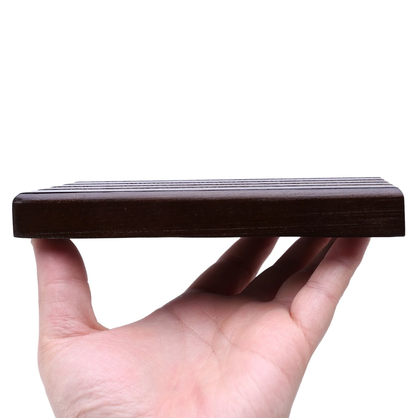 BAAJ-Challenge Coin Display Stand Rack Coin Holder 4-Row Torched Wood Challenge Coin Display Holder Stand