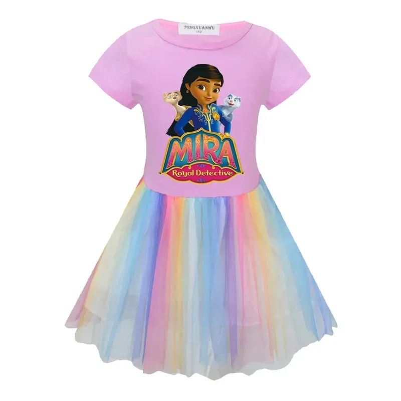 فستان صيفي للفتيات من Royal Detective Mira فستان حفلة عيد الميلاد فستان الأميرة للهالوين وعيد الميلاد زي أعياد ميلاد الأطفال