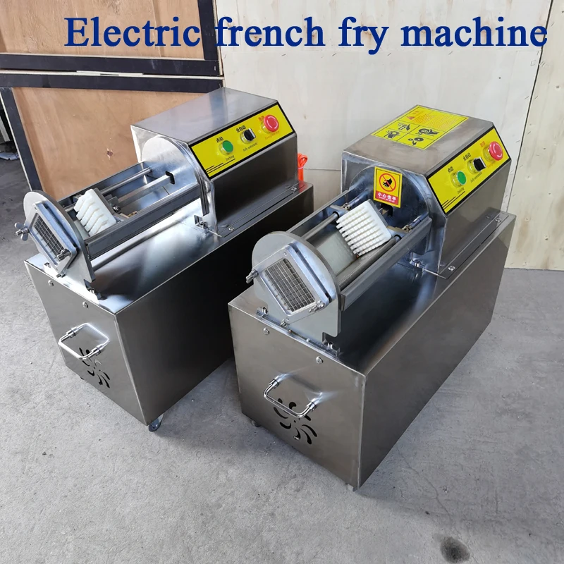 

Electric French Fries Cutting Machine Commercial Automatic Vegetable Cutter Stainless Steel Potato Cucumber Strip Cutter