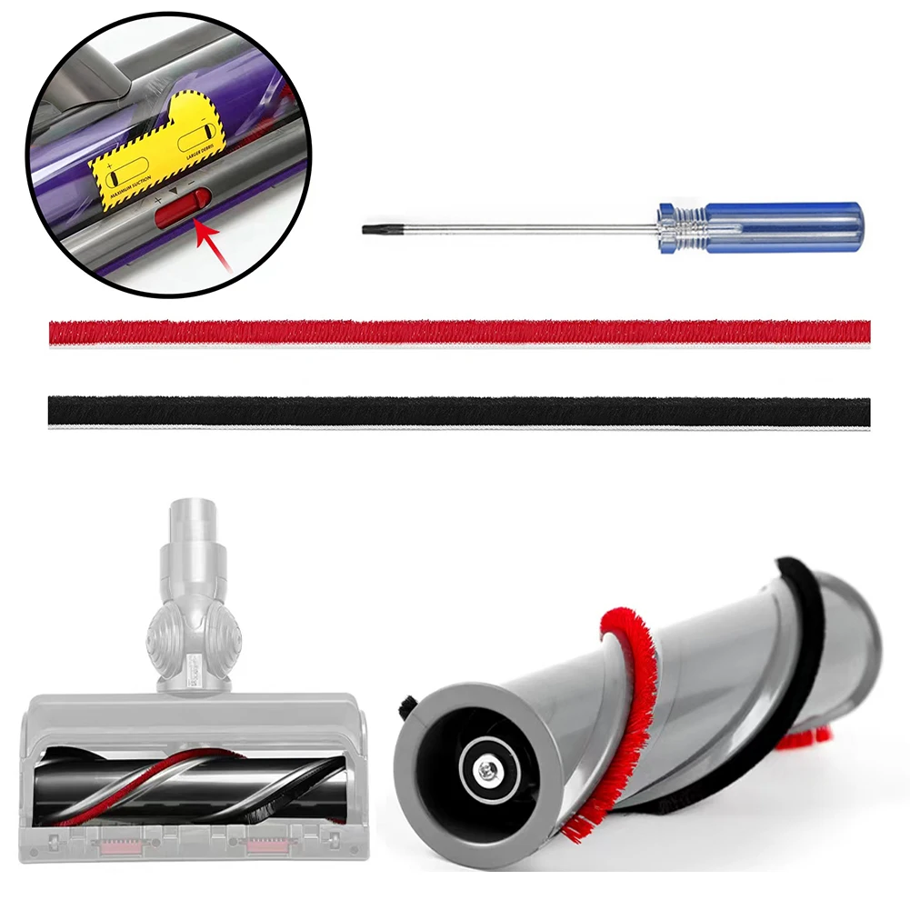 2pcs Plush Strips For Dyson  V11 - V15 Vacuum Cleaner Rolling Brush Strips