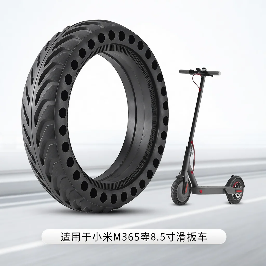 Honeycomb Solid Rubber Tire 8.5 Inch For Electric Scooter Replacement Shock Absorption Explosion Proof Wheel Accessory