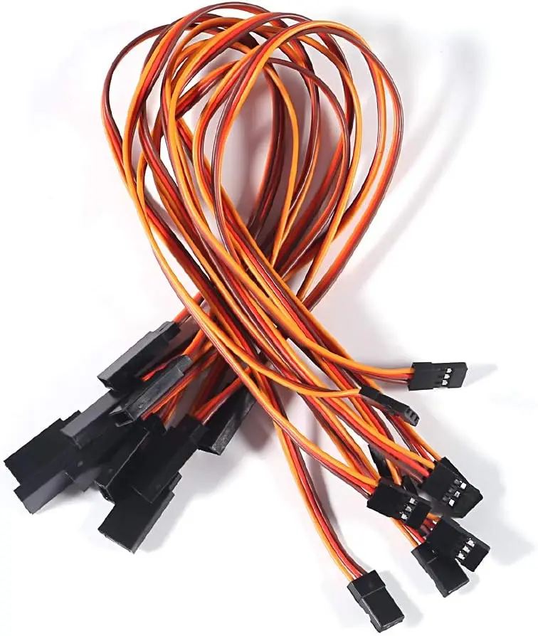 10pcs 3-Pin Servo Extension Cable Cord 30cm Female to Male Lead Wire Connector JR for RC Car Airplanes Remote Control