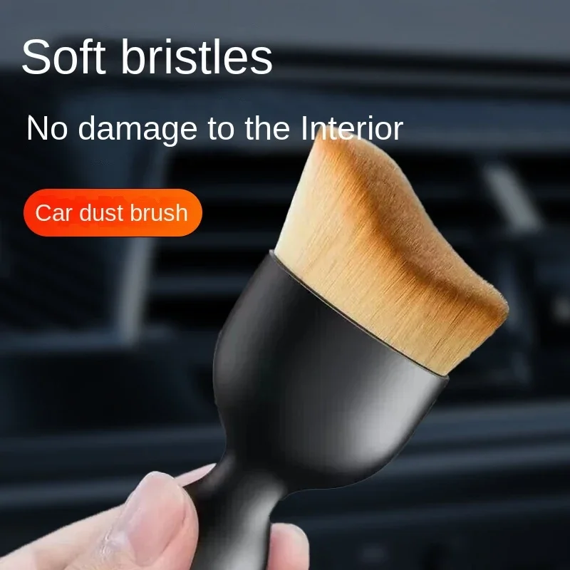 Car Interior Cleaning Brush Air Conditioning Outlet Soft Bristle Shelled Cleaning Brush Gaps Dust Removal Body Beauty Brush Tool