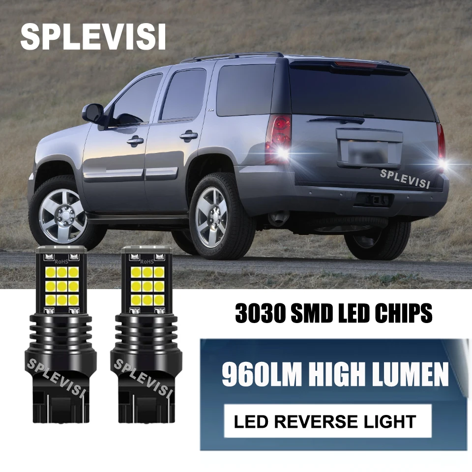 2x 7440 7443 580 LED Insnstant start 6000K White Reverse Lights Replace For GMC Yukon 2007-2014 2008 2009 2010 2011 2012 2013