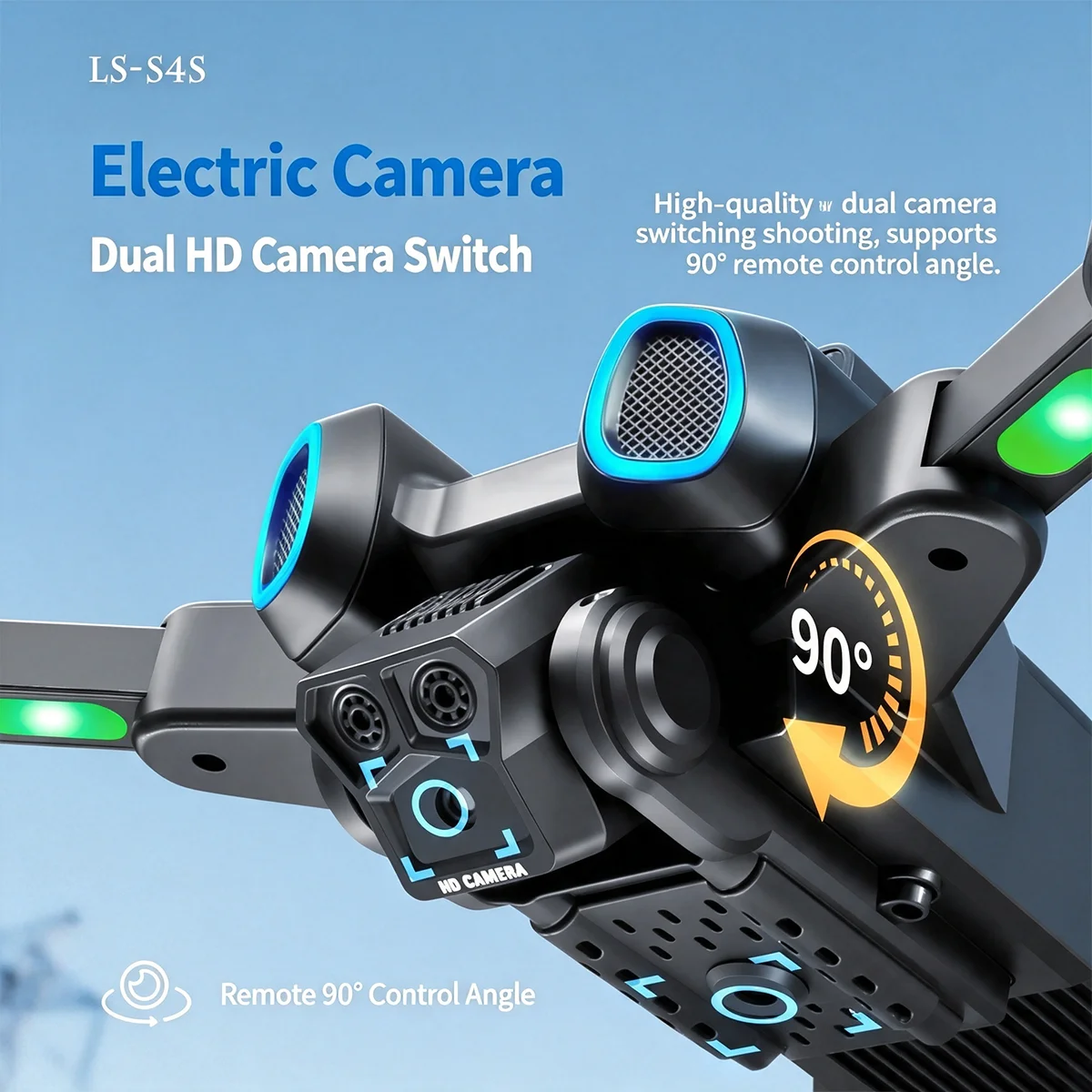 New S4S RC Drone 6K Professional HD Dual Camera Security UAV Obstacle Avoidance Brushless Motor Foldable Quadcopter Kid Gift