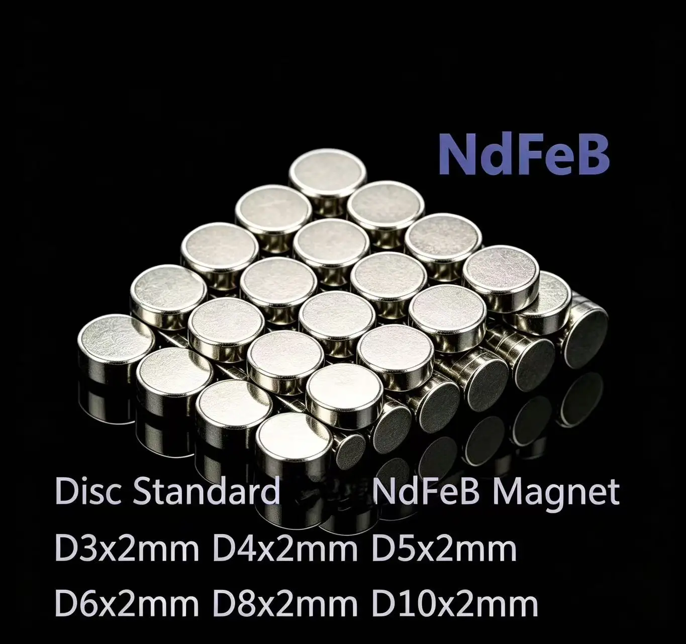 10 50PCS/LOT Disc Standard NdFeB Magnet 3*2 4*2 5*2 6*2 8*2 10*2 Strong Permanent Neodymium Magnets 3x2 4x2 5x2 6x2 8x2 10x2