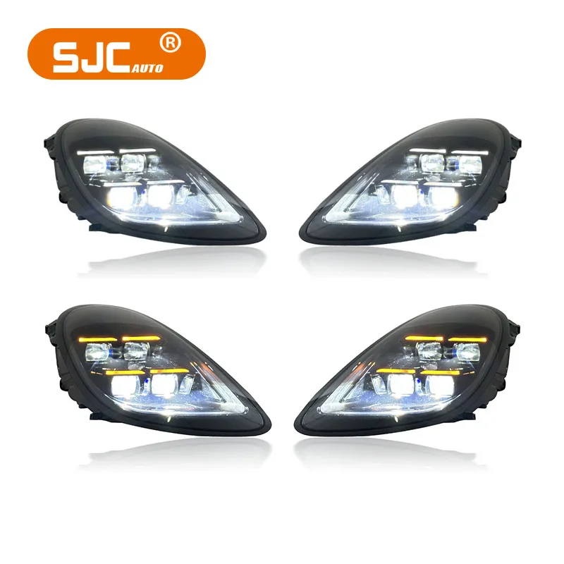 

SJC Auto Car Accessories Matrix Style Headlights for Porsche Cayman Boxster 718 981 2012-2016 Head Lights Upgrade to 2024 Style