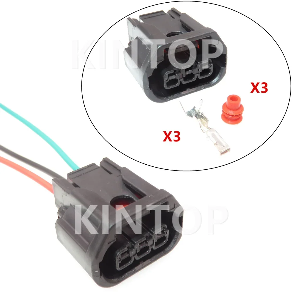 1 Set 3 Pins AC Assembly Car Running Lights Headlight Speaker Connector For Honda 6189-7494 Auto LED Fog Light Wire Socket