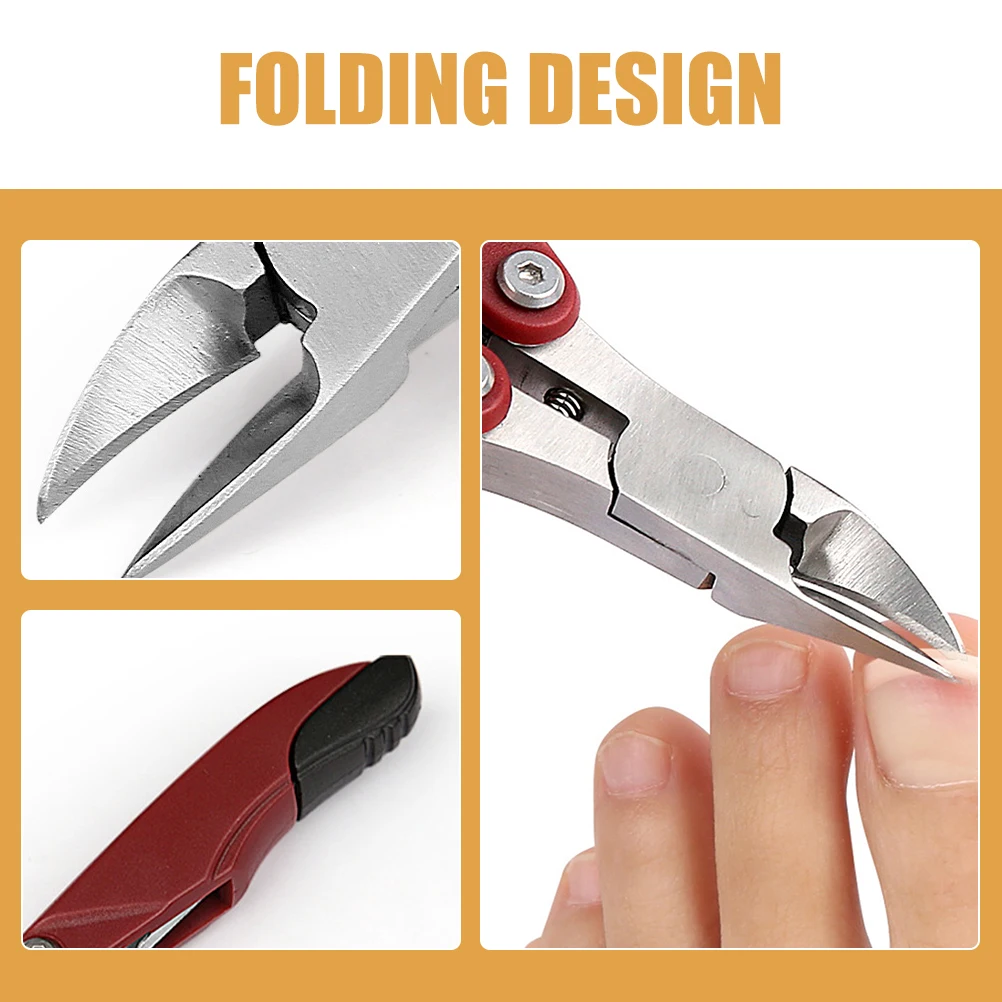 

Hawk Nose Pliers Nail Clippers Stainless Steel Folding Design Ergonomic Grip For Men Women Manicure Pedicure Nail Tools