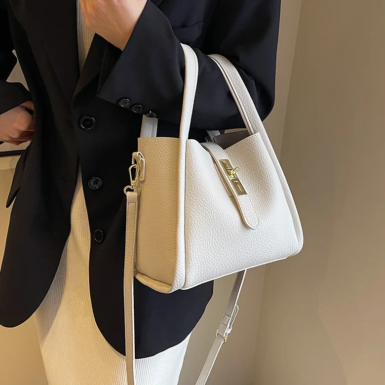 Fashion Brand Handbag New Large Capacity Shoulder Bag High-end Women's Bag Double Handle PU Leather Crossbody Bag with Inner Bag