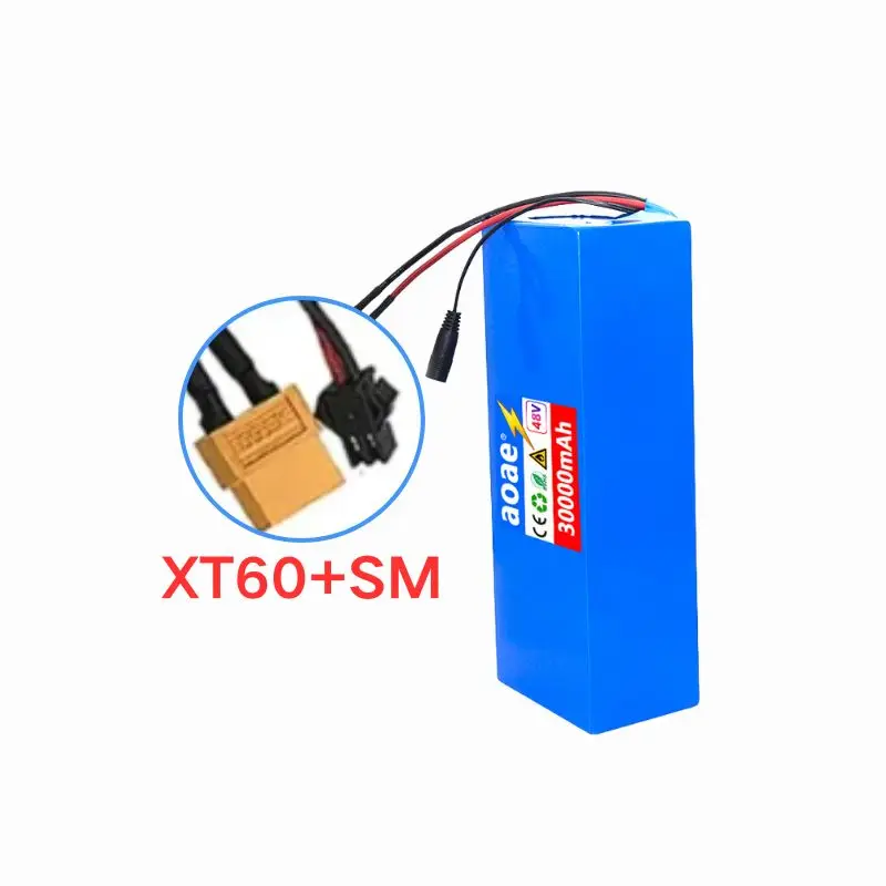 Imagem -05 - Pacote de Baterias de Lítio 18650 13s5p 48v 30000mah Bms Inteligente Integrado para E-bike Monociclo Scooter Cadeira de Rodas com