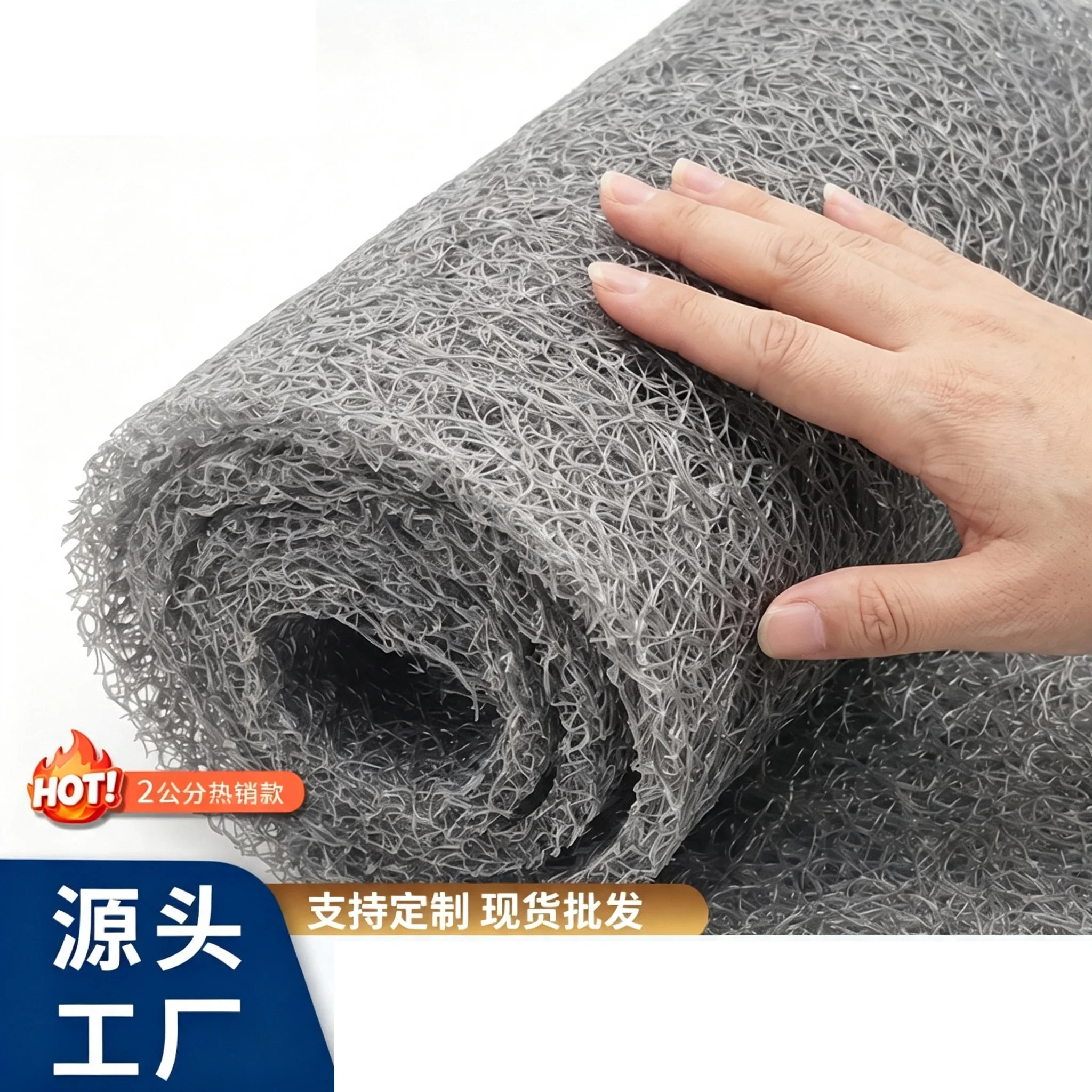 2cm thick breathable and heat dissipating hard sleeping pad rolled up and laid with polymer fiber washable hard bed board pad