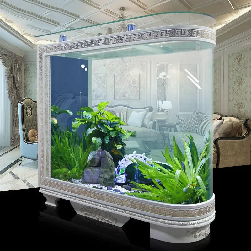 European ecological aquarium screen bullet large and medium-sized living room lazy people do not change the water aquarium