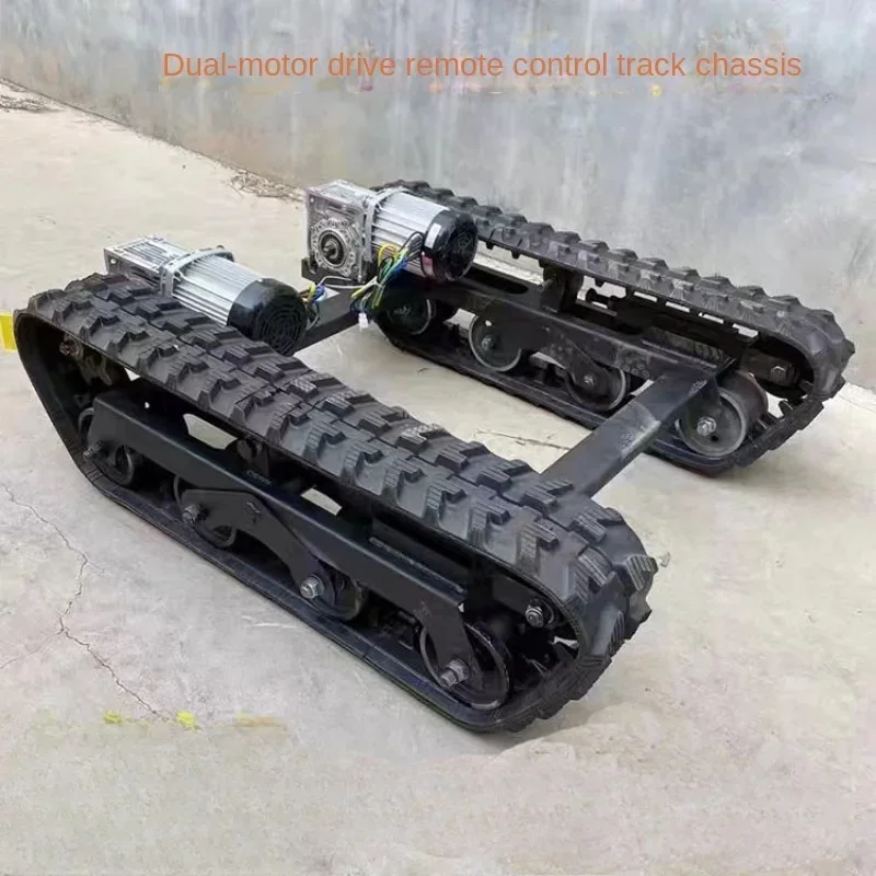 Dual motor drive remote control tracked transportation chassis, mountain climbing tiger, all terrain climbing king