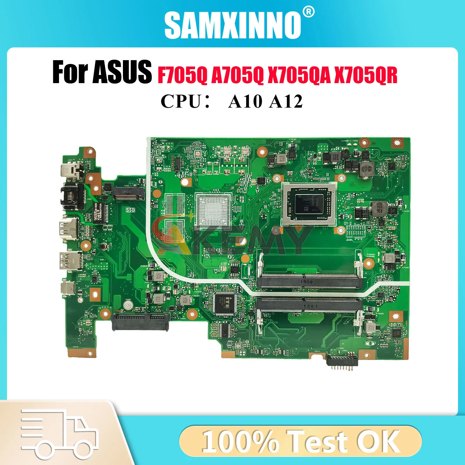 

X705QA Laptop Motherboard For ASUS VivoBook A705Q F705Q X705QA X705Q X705QR Mainboard With A10 A12 CPU 100% tests OK fast ship
