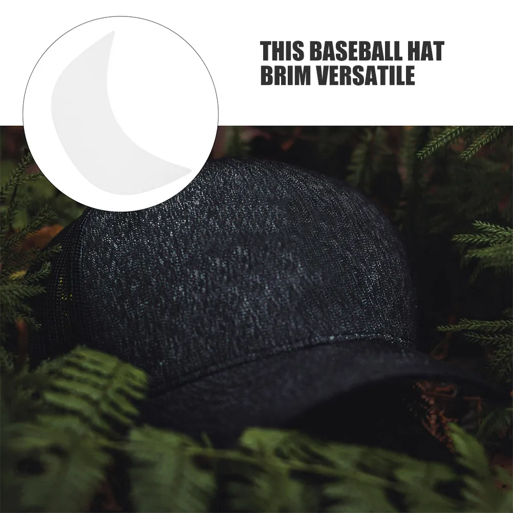 20Pcs Baseball Cap Hat Brim Liners Hard Plastic Sun Shield Insert Baseball Hat Visor Brim Replacement Accessory