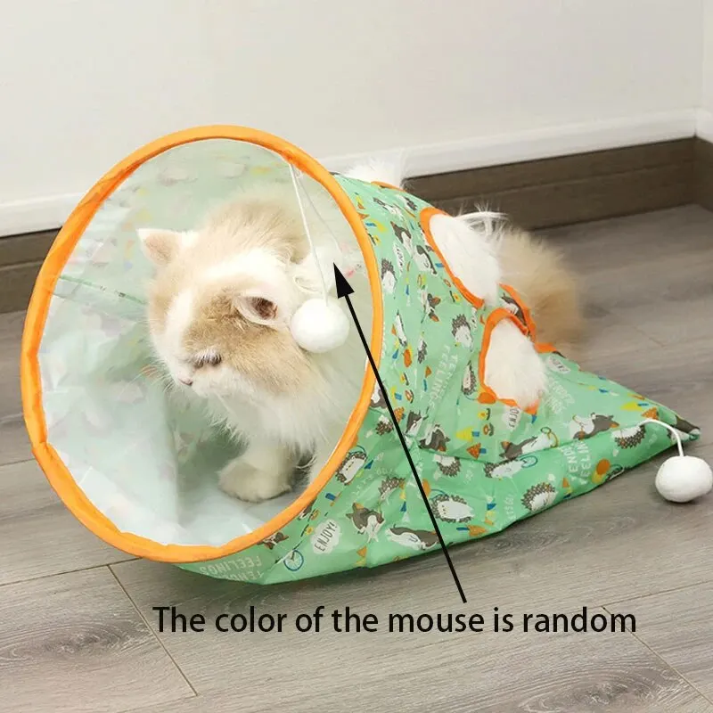 Foldable Cat Tunnel Interactive Toy