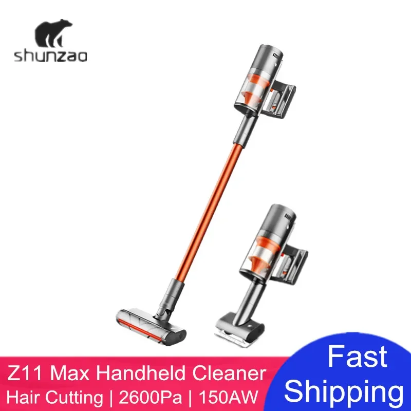 Original Youpin Shunzao Z11 Max Wireless Handhled Vacuum Cleaner Self-clean Hair Cutting OLED Display Replaceable Battery