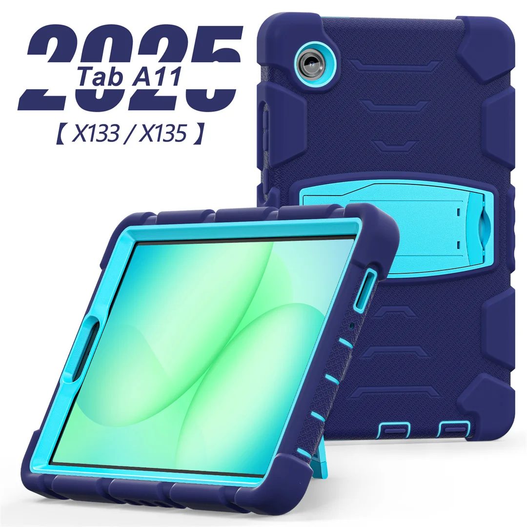 

For Samsung Galaxy TabA11 8.7 2025Case Full Body Protection Shockproof Cover with Multi Angle Stand Dustproof Port for X133 X135