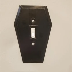 Coffin Light Switch Cover Wall Plate Casket Outlet Switch Plate Gothic Home Decor Spooky Halloween Switch Cover