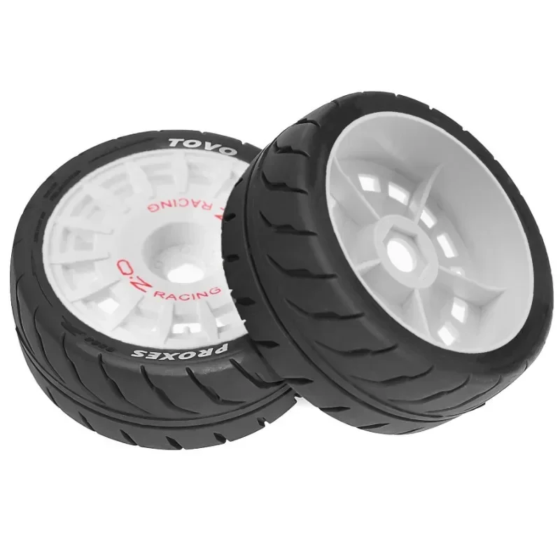 Neumáticos de Carreras 1:10 de 68 mm con Hexágono de 12 mm para Coches RC de Carretera 1/10 Tamiya TT01 TT02 XV01 XV02 PTG-2 HSP HPI Kyosho, Piezas de Mejora