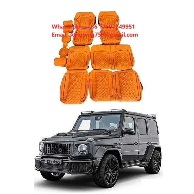 Applicable for Mercedes Benzz G-Class Seat Cover Customized Styles and Colors New G-class Seat Nappa Leather Cover Interior Wrap