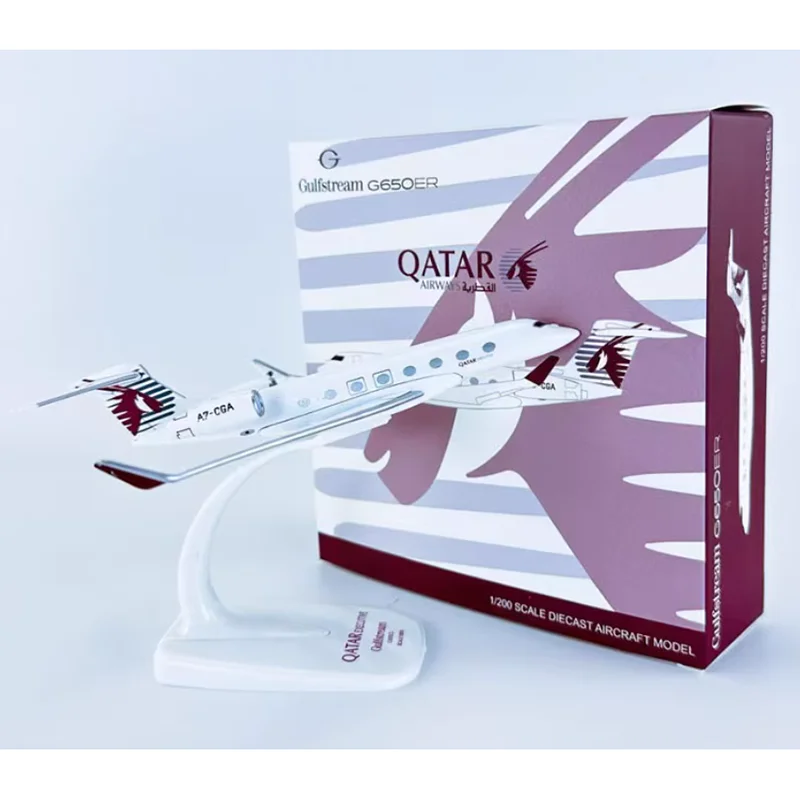 1/200 مقياس جلفستريم الفضاء G650 الخطوط الجوية القطرية محاكاة يموت الصب سبيكة نموذج طائرة المجموعة النهائية