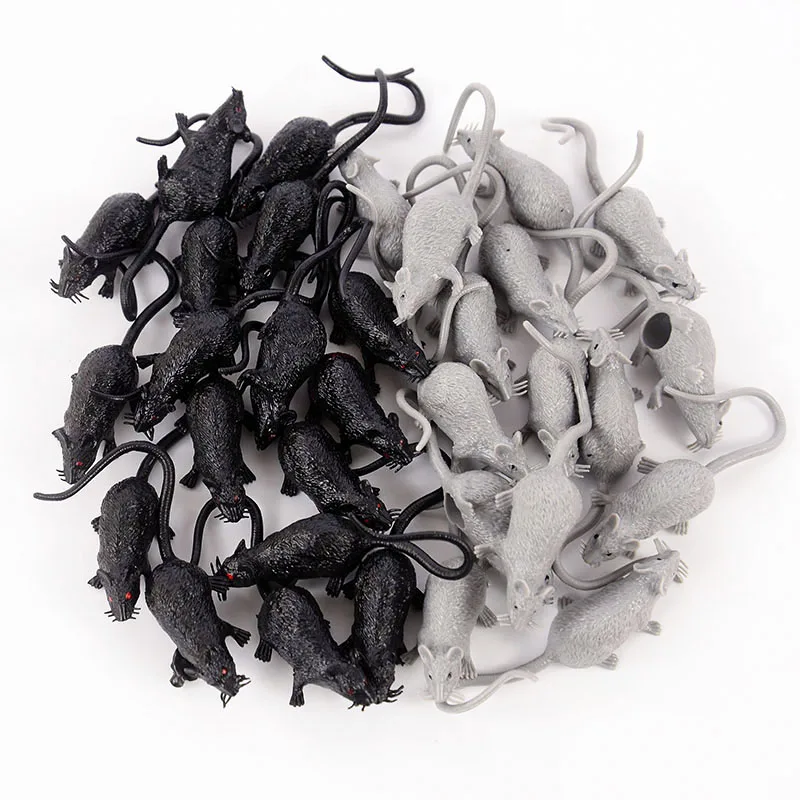 1Pc Simulation Mini Mouse Model Halloween Small Rat Lifelike Horror Spoof Scary Toy Halloween April Fools Prank Props