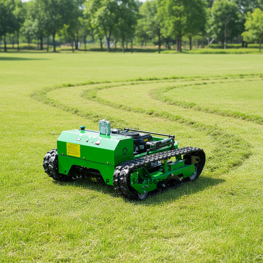 

All Terrain Grass Cutting Machine Automatic Grass Cutter Tracks Remote Control Robot Lawn Mower