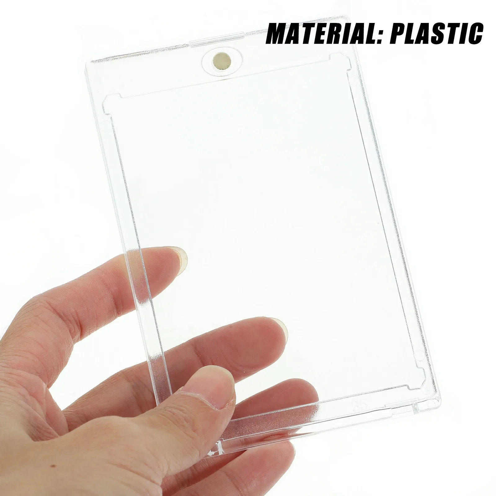 10 Pcs Magnetic Card Hard Sleeve Hold Game Cards Sleeves Holders for Trading Protectors Plastic