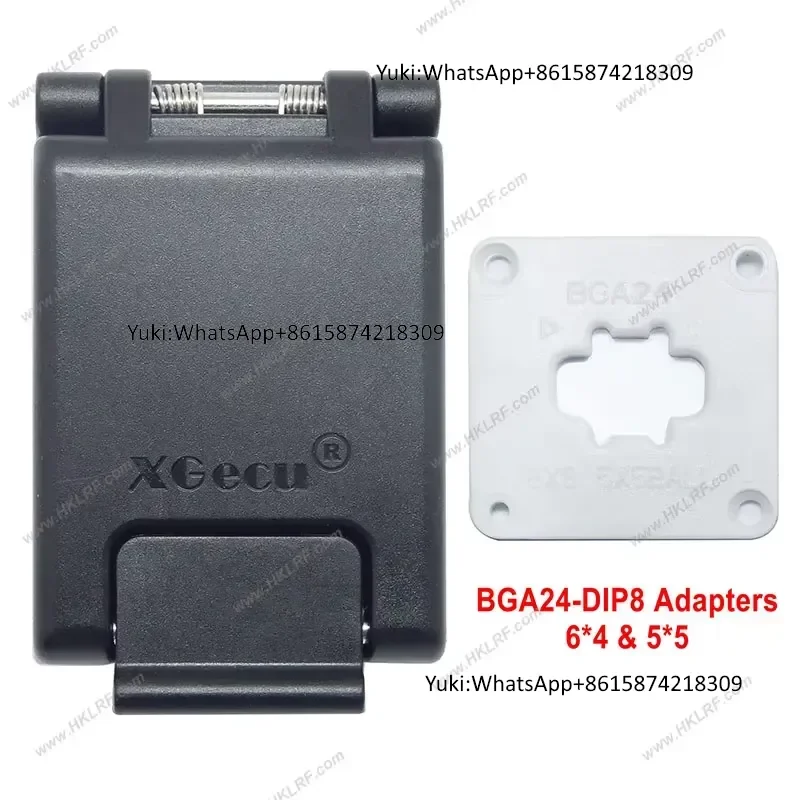 New Socket XGecu BGA24-DIP8 Adapters 6*4 & 5*5 for SPI NAND nor Flash MLF24 MLP24 SON24 with High-end Spring